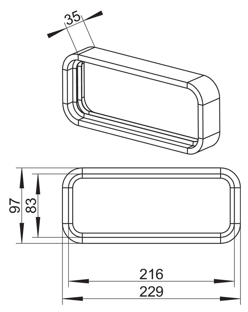 Zeichnung zu SF-Profildichtung als Variante PVC von Naber GmbH in der Kategorie Lüftungstechnik in Österreich auf conceptshop.at