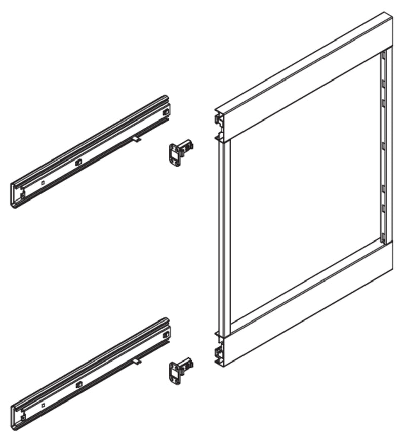 Zeichnung zu Zeichnung zu VS SUB Side Rahmen als Variante Höhe 619 mm, für 2 Körbe von Naber GmbH in der Kategorie Schrankausstattung in Österreich auf conceptshop.at