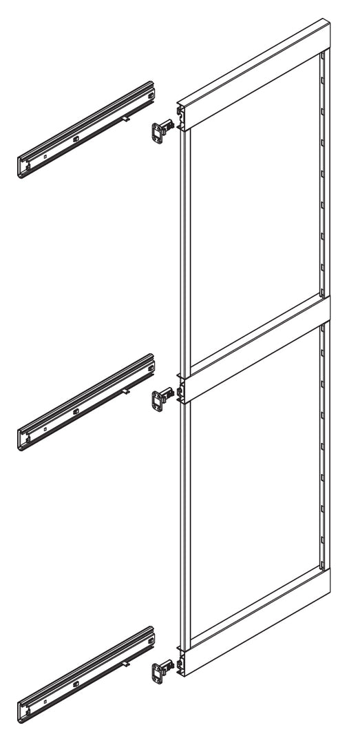 Zeichnung zu VS TAL Side Rahmen als Variante H 1222 mm, für 4 Körbe von Naber GmbH in der Kategorie Schrankausstattung in Österreich auf conceptshop.at